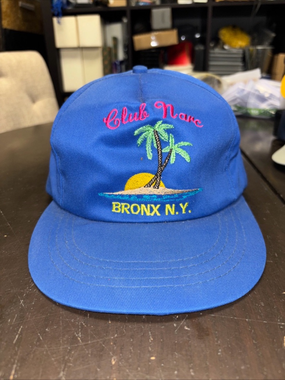 Club Narc BRONX N.Y.P.D. Embroidered Blue Palm Tree Cap Ultra Rare Vintage 90’s